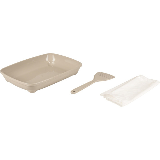 Bac à litière, set kitten taupe, 37 cm, pour chaton