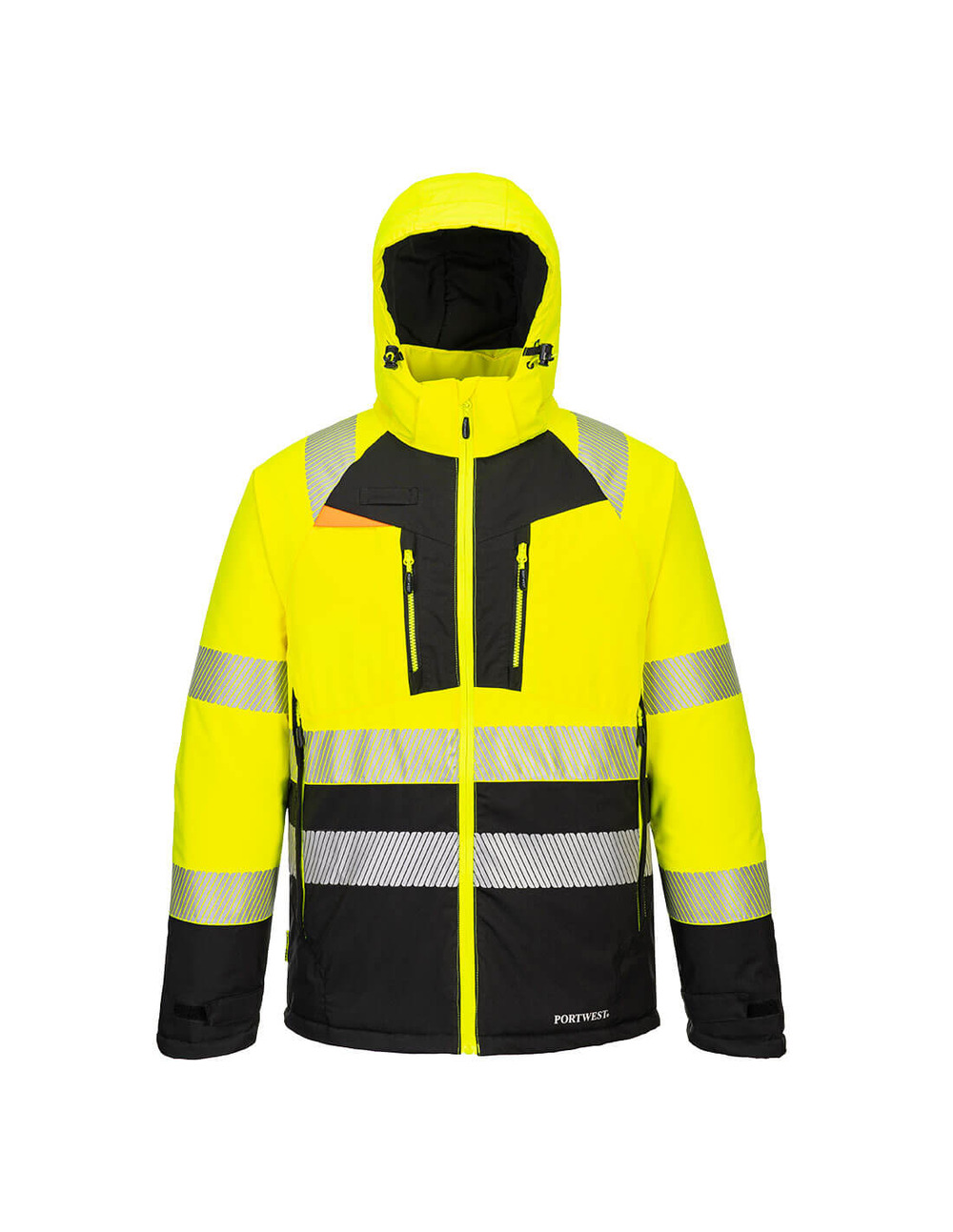 Parka d'hiver dx4 hi-vis class 2 - taille m - jaune/noir - portwest