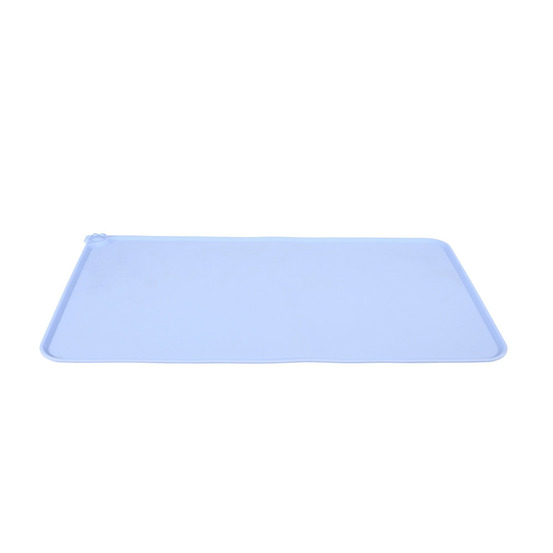 Tapis écuelle silicone bleu m 47.5 x 30.1 cm pour chien