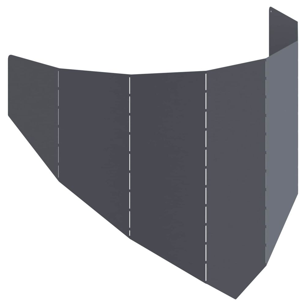 Bordure de pelouse 100 x 45 cm acier anthracite