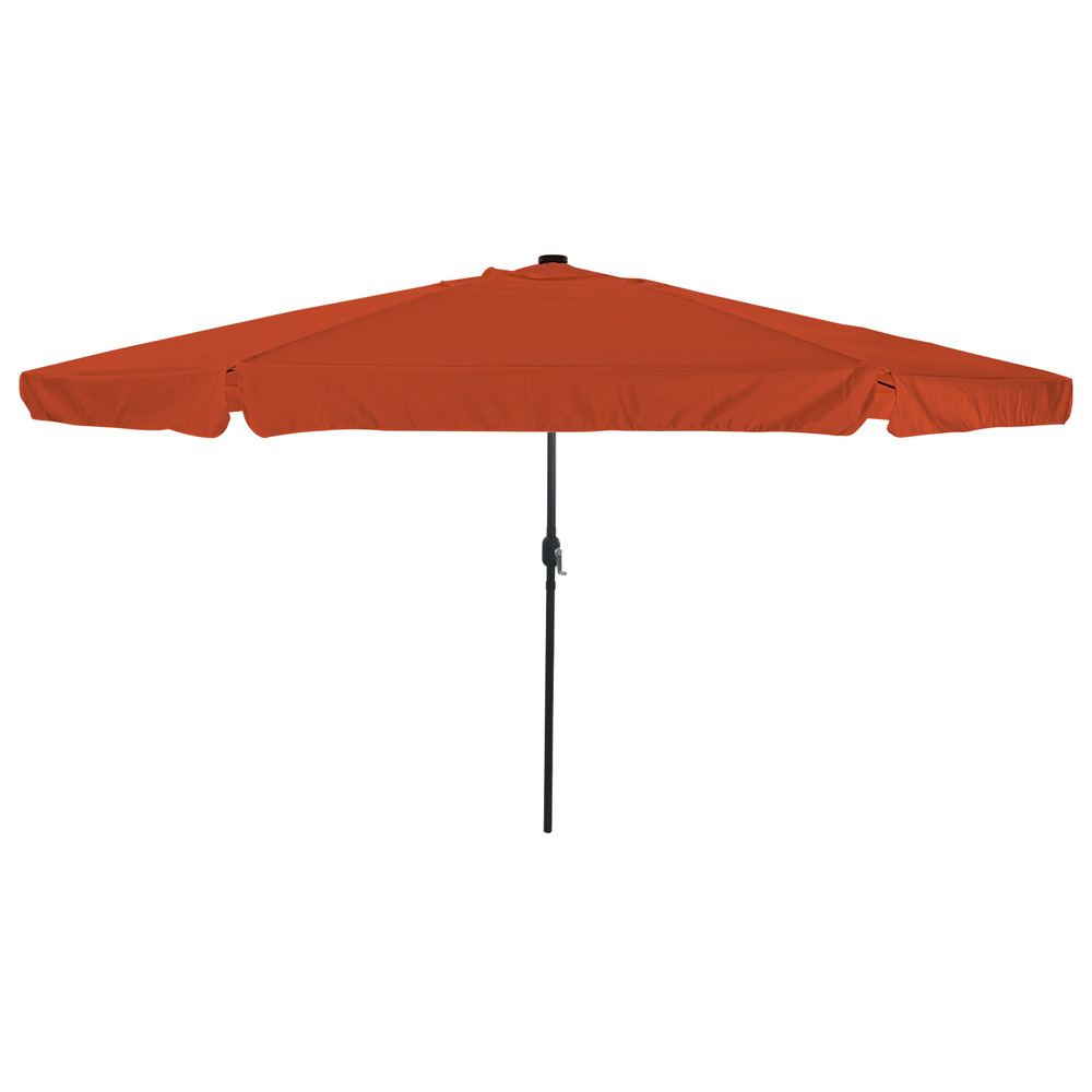 Parasol de jardin avec lumières led ø395x245 cm terracotta