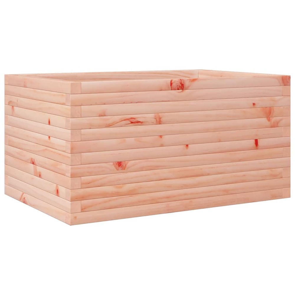 Jardinière bac lit surélevé plantes fleurs terrasse jardin 90 x 60 x 45,5 cm bois massif de douglas marron