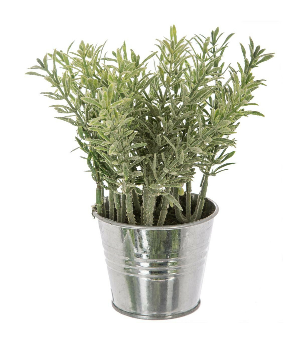 Plante artificielle pot en métal d 16 x h 17 cm