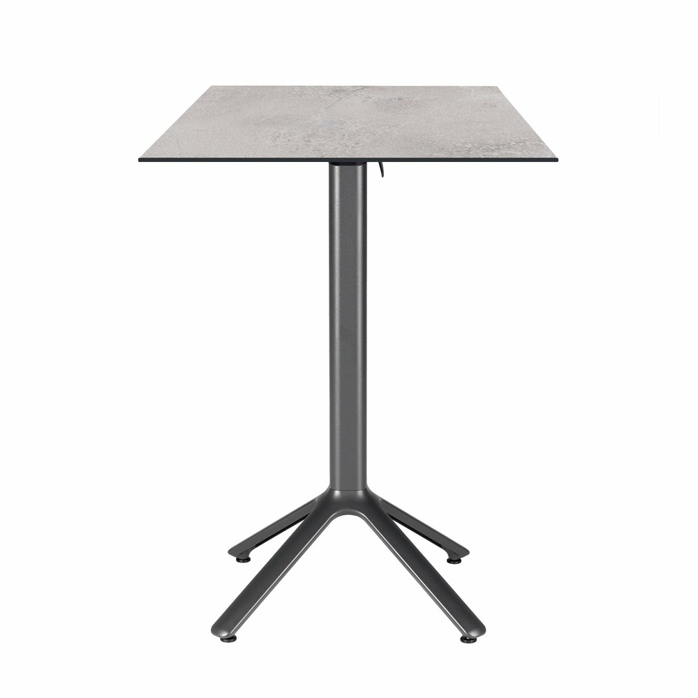 Restootab - table haute pliable nemo pour intérieur/extérieur pierre claire 60x60