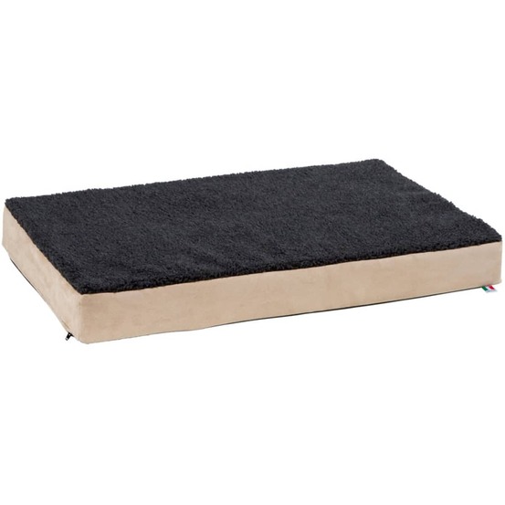 Matelas en mousse pour chiens 100 x 60 cm beige et gris 80327