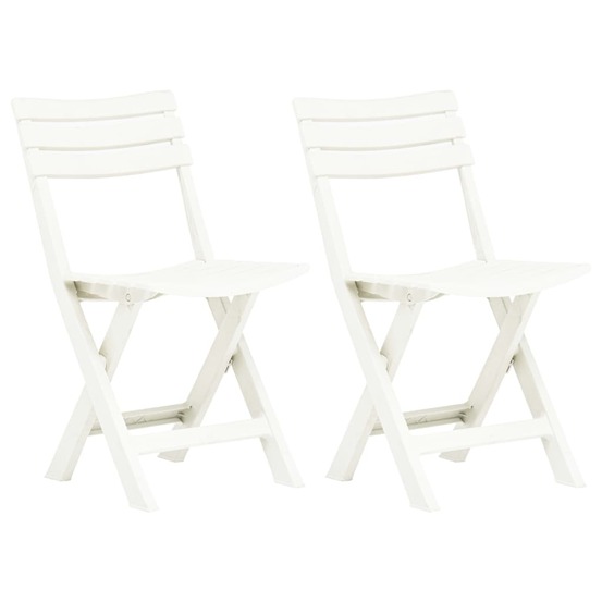 Chaises de jardin pliables lot de 2 plastique blanc