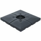 Lot de 4 poids de lestage carré HDPE noir - 51x51x12cm