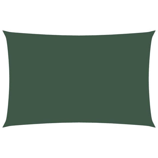 Voile de parasol tissu oxford rectangulaire 2,5x5 m vert foncé
