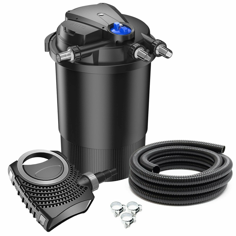 Kit de filtration set 30000 litres 18 watts uvc pompe 6000 l/h tuyau 5 m