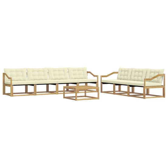 Ensemble de canapés d'extérieur 8 pc blanc et crème