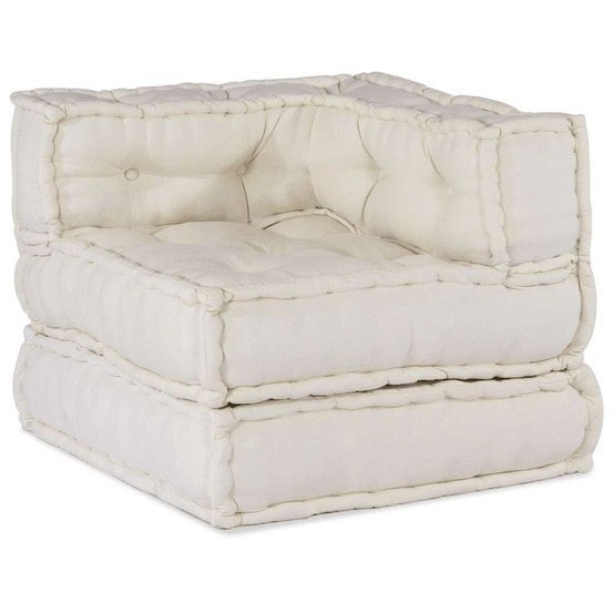 Canapé modulaire crème 70x70x54 tissu