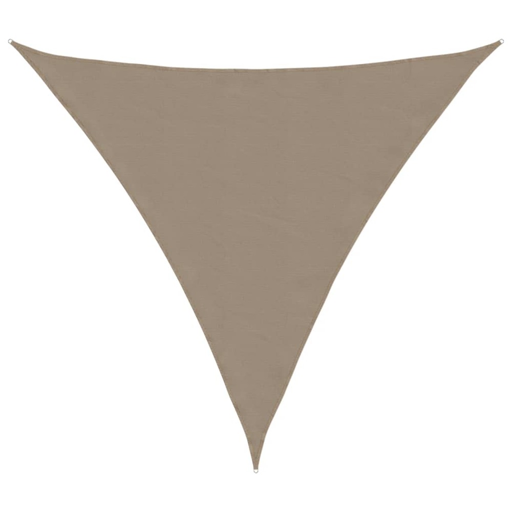 Voile de parasol tissu oxford triangulaire 4,5x4,5x4,5 m taupe
