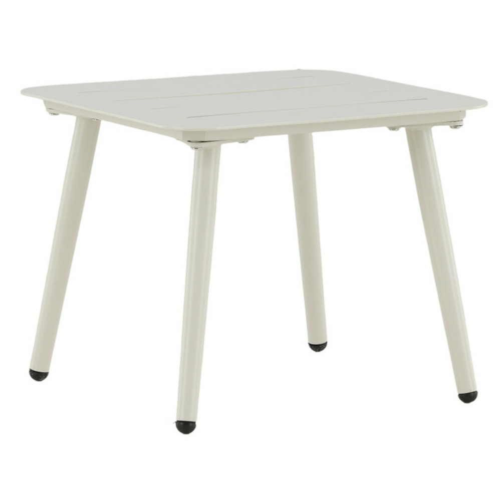 Table d'appoint de jardin carrée lina 40cm beige