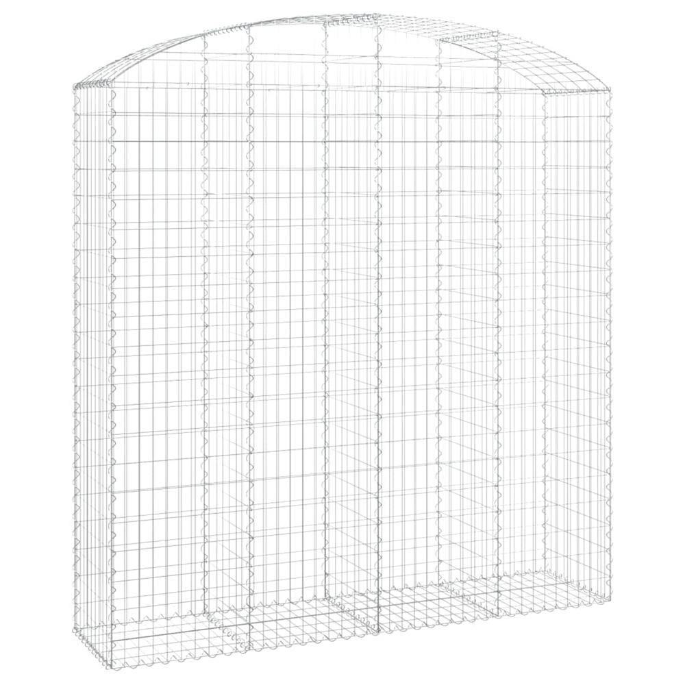 Panier de gabions arqué 200x50x200/220 cm fer galvanisé