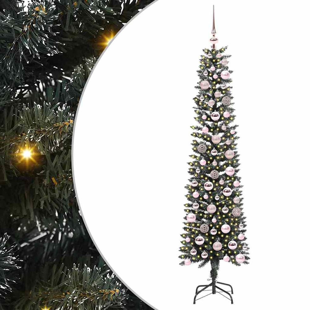 Sapin de noël artificiel vert 180 cm pvc, plastique et acier