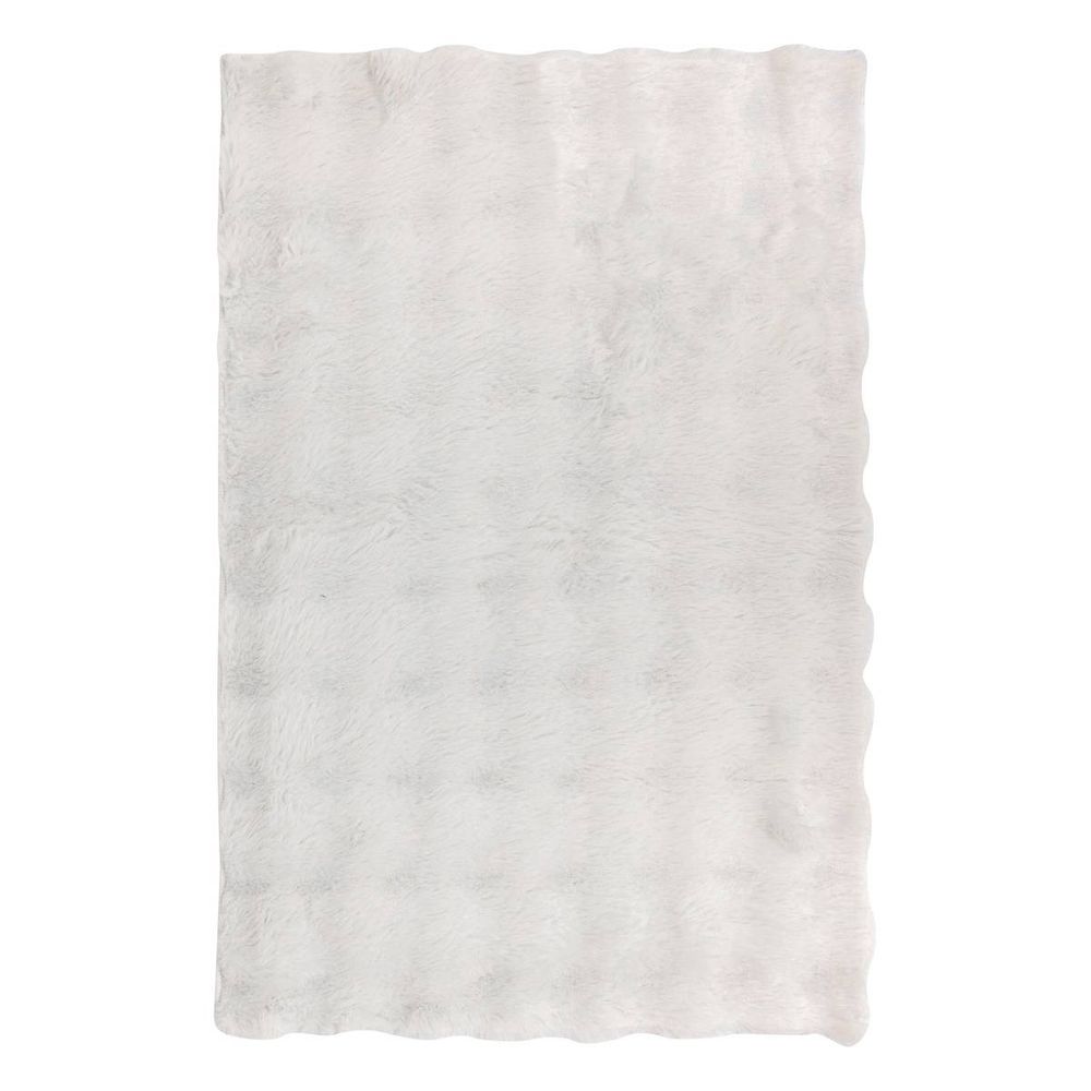 Tapis fausse fourrure 3d zephy blanc 90x60cm