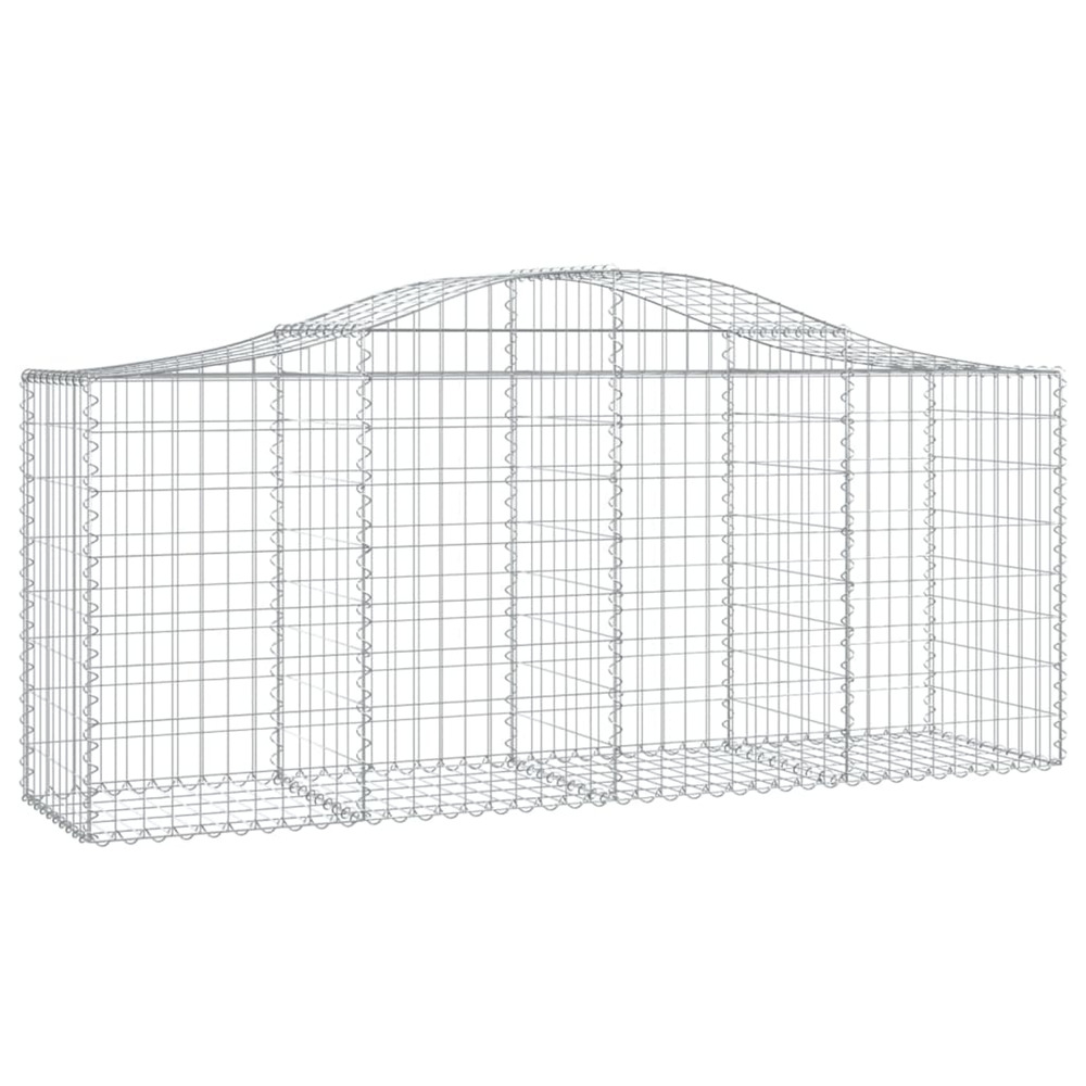 Panier de gabions arqué 200x50x80/100 cm fer galvanisé