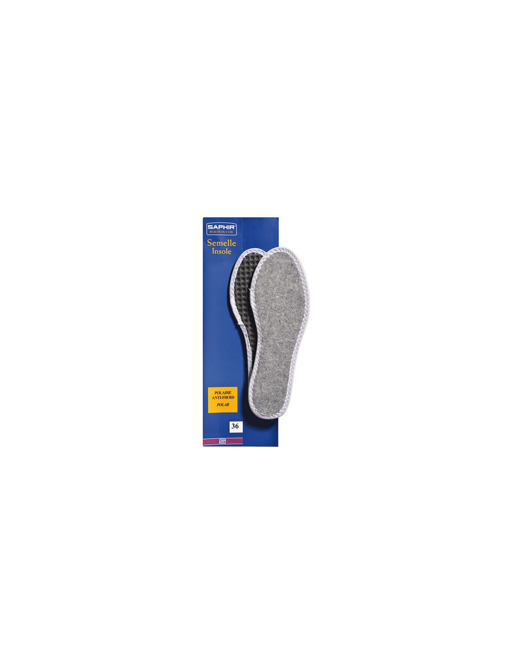 Semelle fibre polaire isolante thermoforme taille 44 saphir - saphir