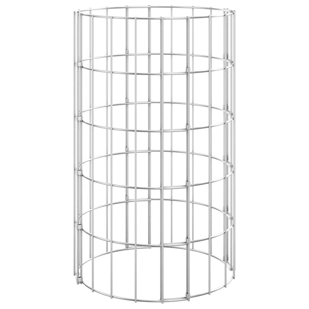 Poteau à gabion circulaire acier galvanisé ø30x50 cm
