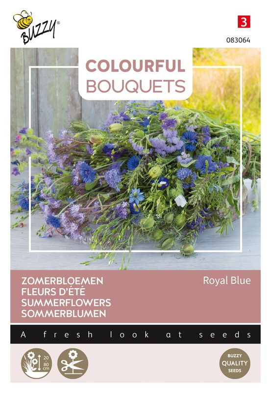 Buzzy colourful bouquets, royal blue - ca. 3 gr (livraison gratuite)