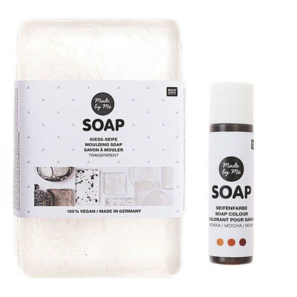 Savon à mouler transparent vegan 250 g + colorant moka