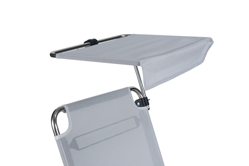 Ombrelle universelle pour relax en batyline blanc-gris 44x51cm