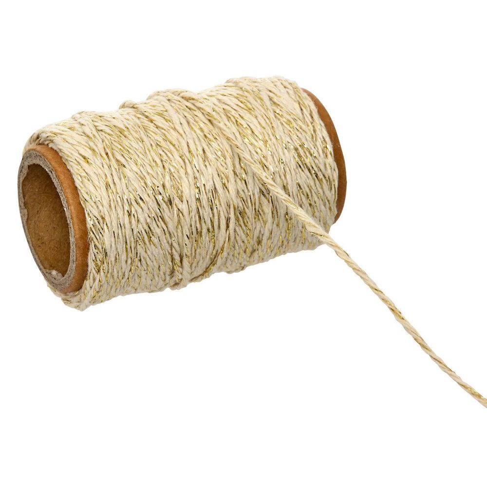Ruban de noël en fil de coton 1 mm x 20 m