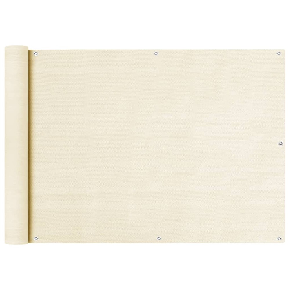 Écran de balcon crème 75x600 cm pehd