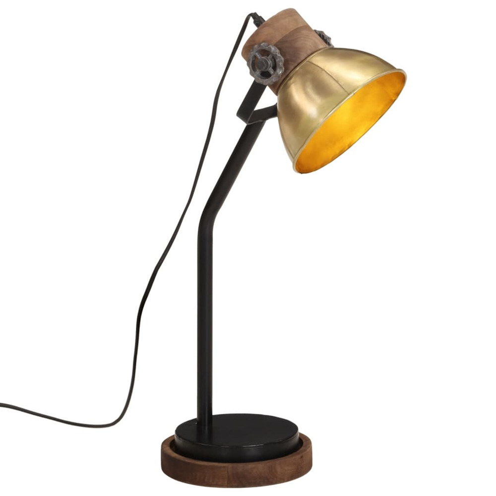 Lampe de bureau 25 w laiton antique 18x18x60 cm e27