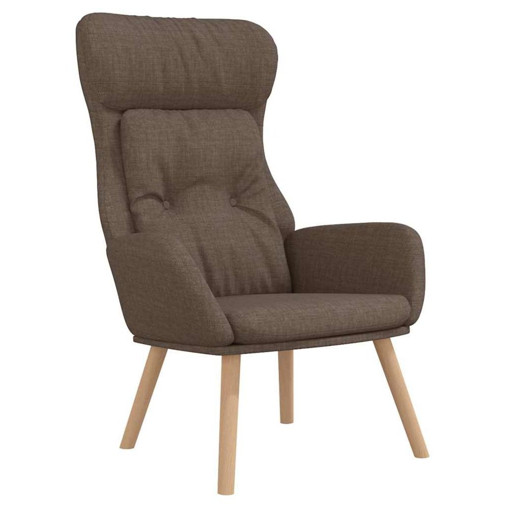 Chaise de relaxation taupe tissu