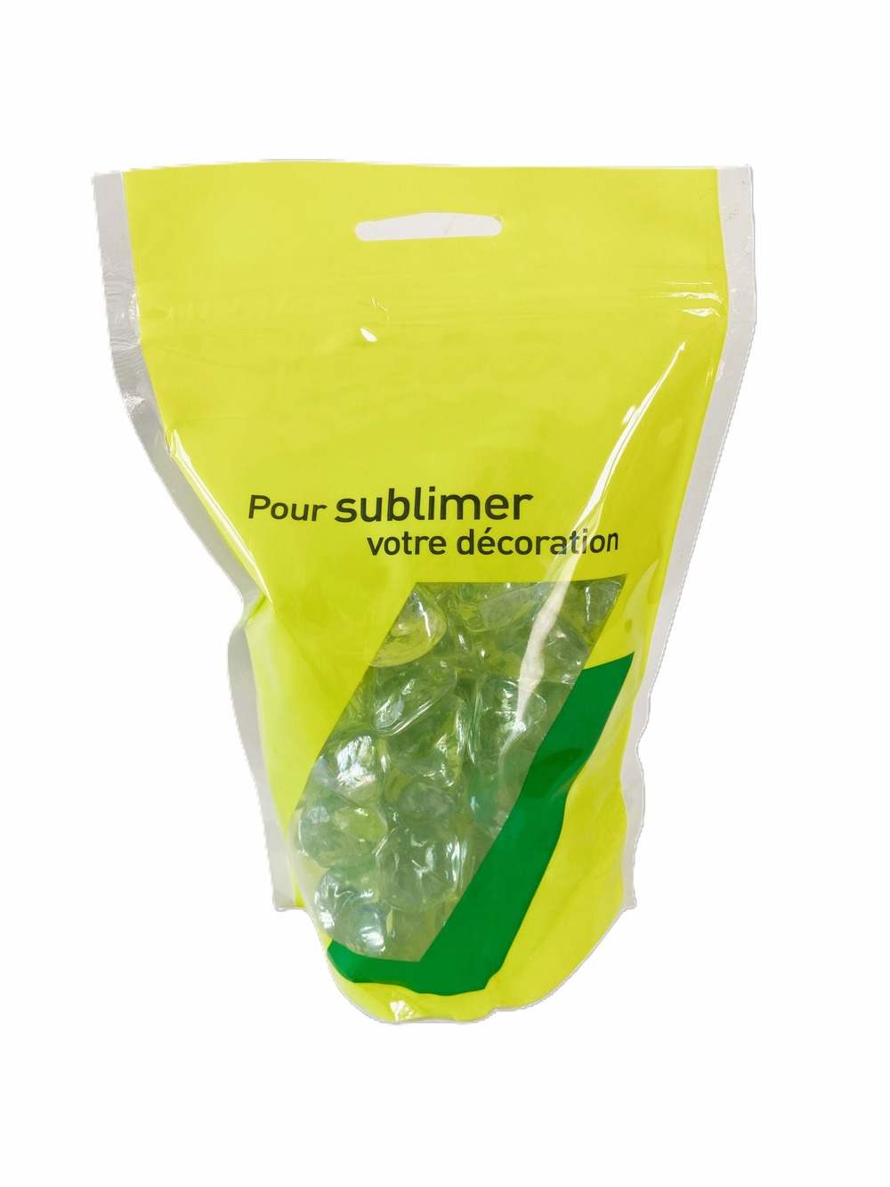 Galet de verre transparent 20/24 en berlingot de 1 KG