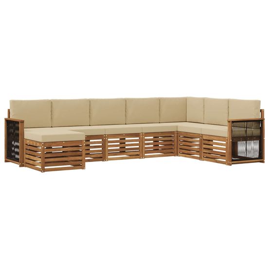 Ensemble de canapés d'extérieur 6 pc naturel