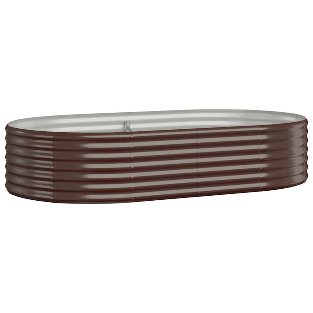 Lit surélevé de jardin acier galvanisé marron