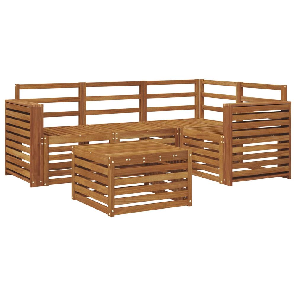 Ensemble de canapés d'extérieur 5 pc 4 place naturel | Truffaut