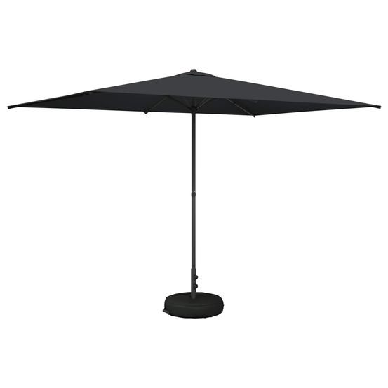 Parasol de jardin avec base 200 x 300 cm polyester
