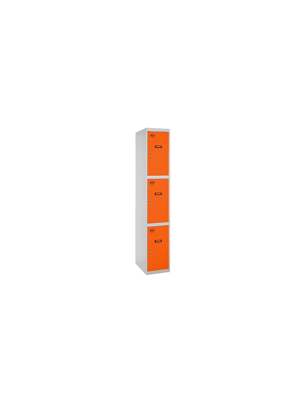 Casier-armoire simonlocker prof.dism.3 porte 1/3 300 in gr/oran gris/orange 1800x300x500 - simonrack