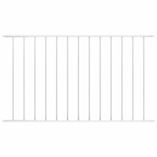 Panneau de clôture en acier thermolaqué 1,63 x 1,25 m blanc