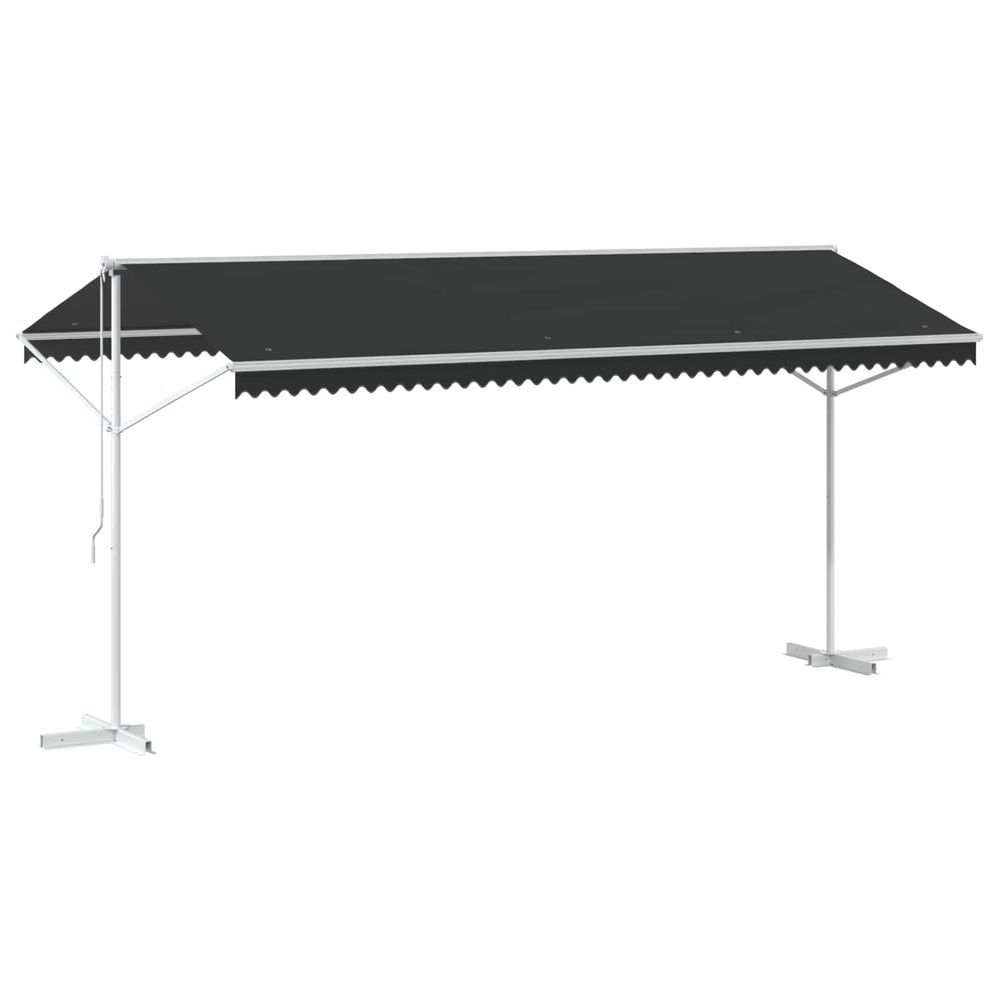Auvent autoportant 5 x 3 m polyester anthracite