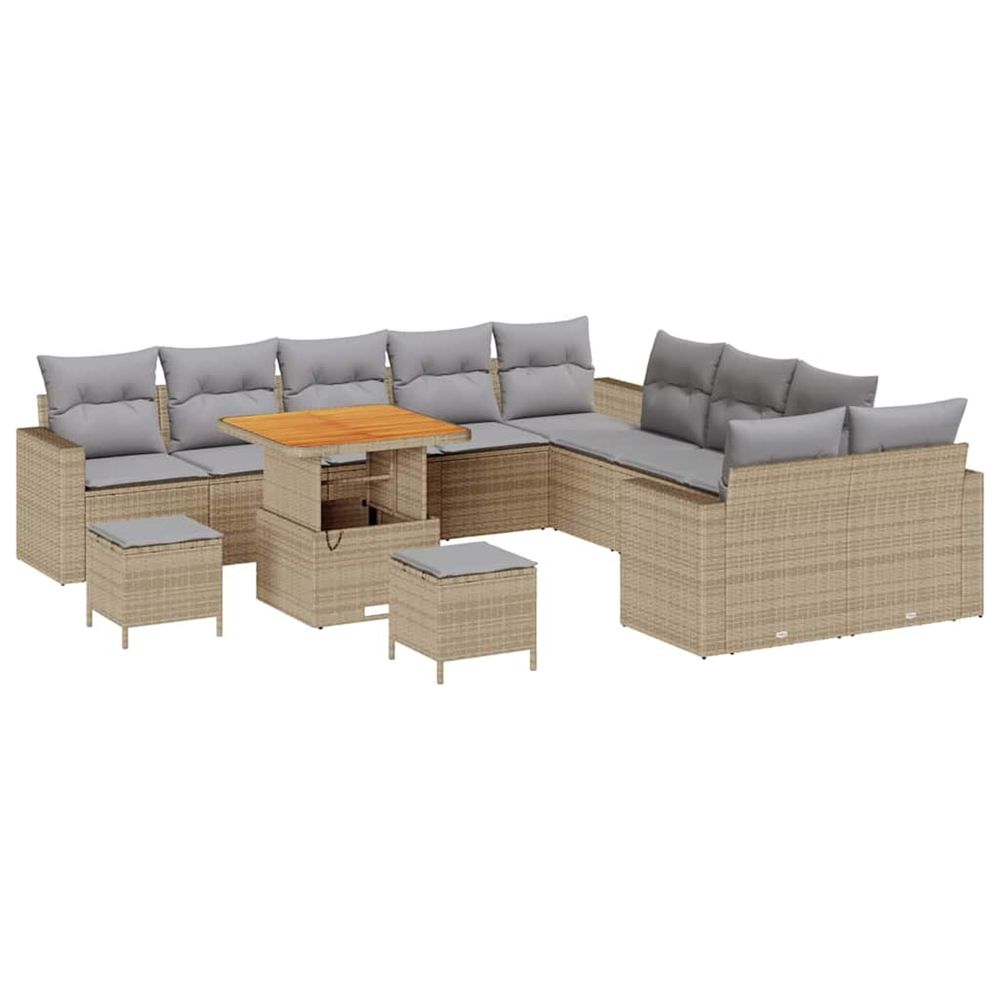 Ensemble de canapé de jardin 17 pc 10-nombre de places
