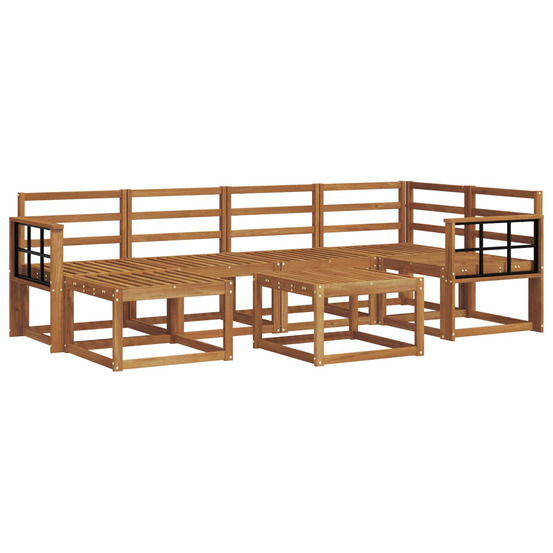 Ensemble de canapés d'extérieur 7 pcs naturel