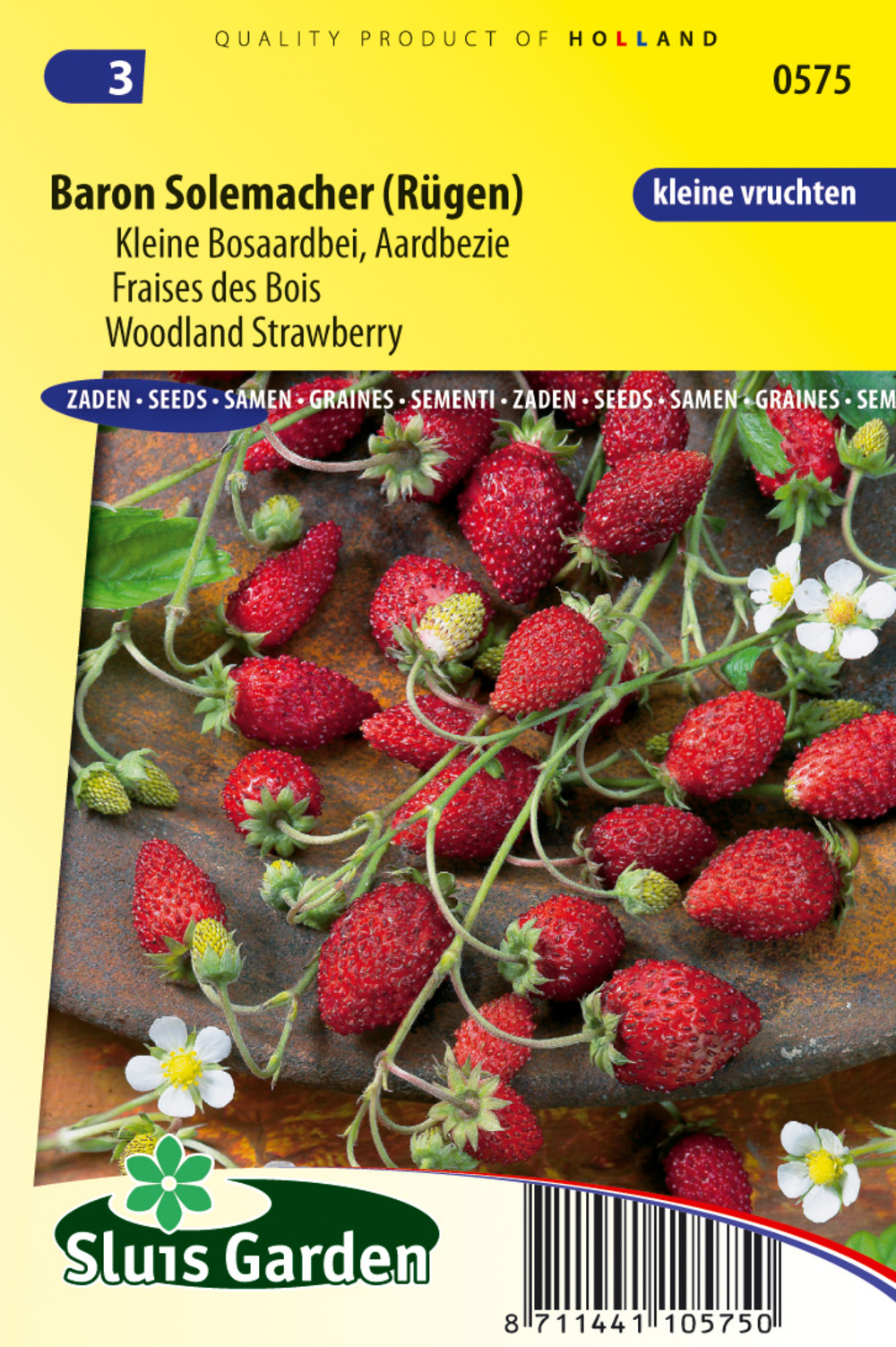 Fraisier des bois baron solemacher, le sachet / 0.15g / ±540 graines