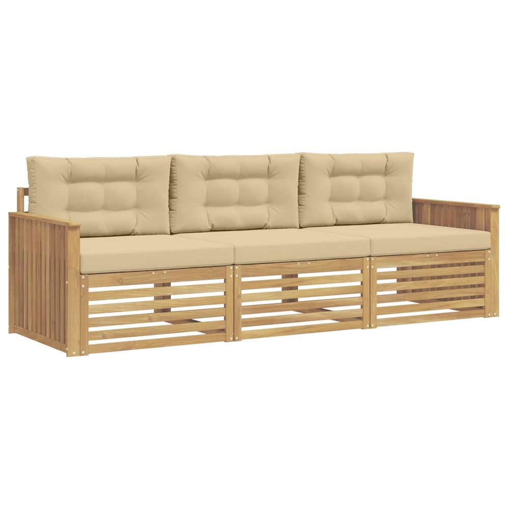 Ensemble de canapés d'extérieur 3 pc blanc et beige