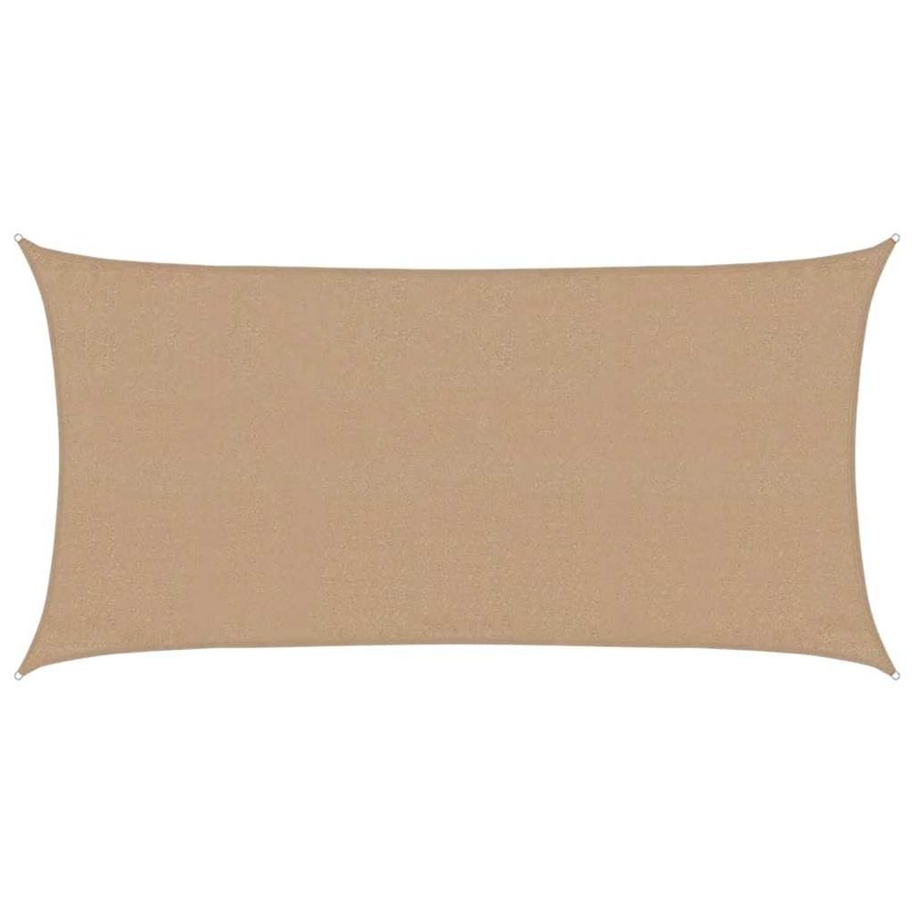 Voile d'ombrage 160 g/m² taupe 3x6 m pehd