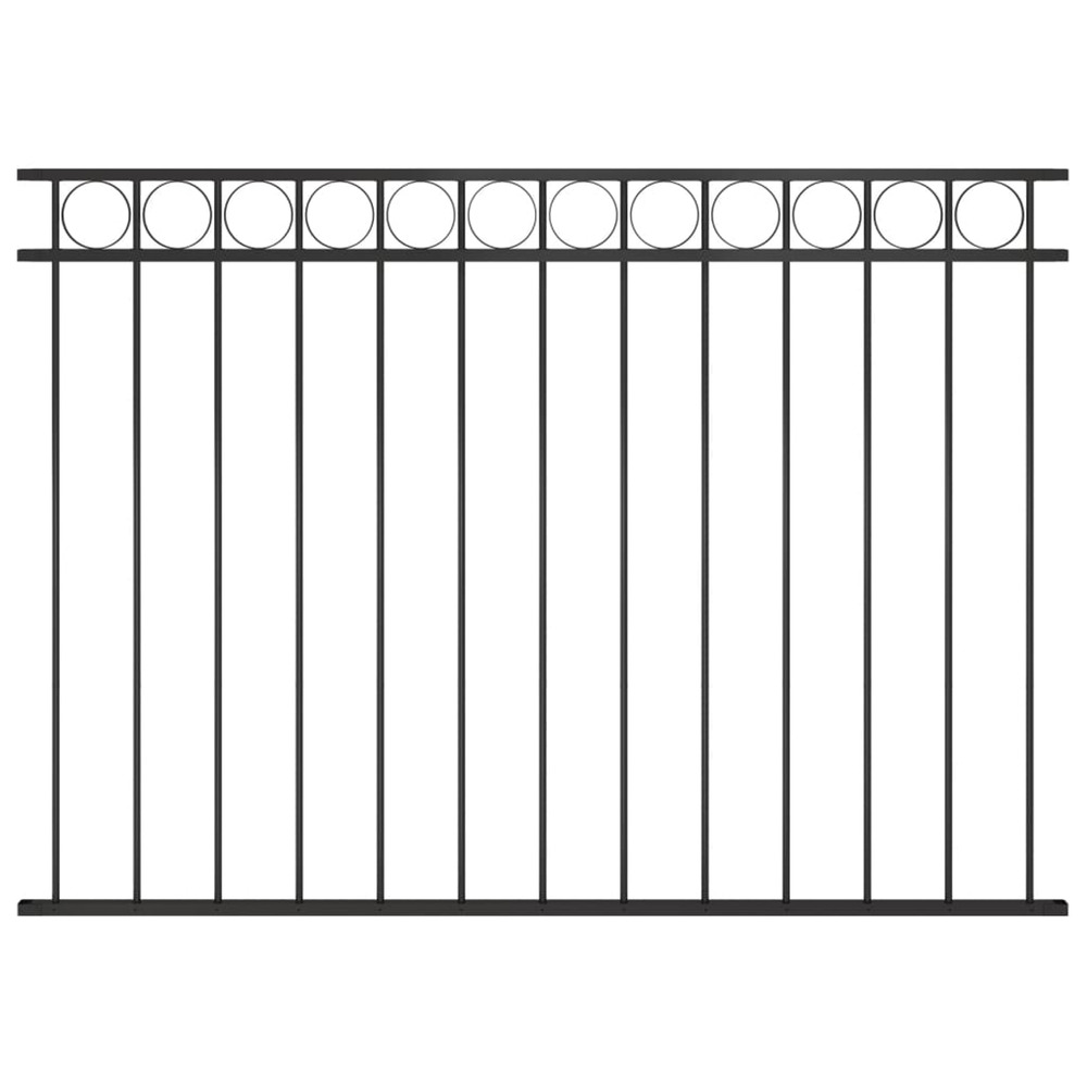 Panneau de clôture assen en acier noir 1,7 x 1,2 m