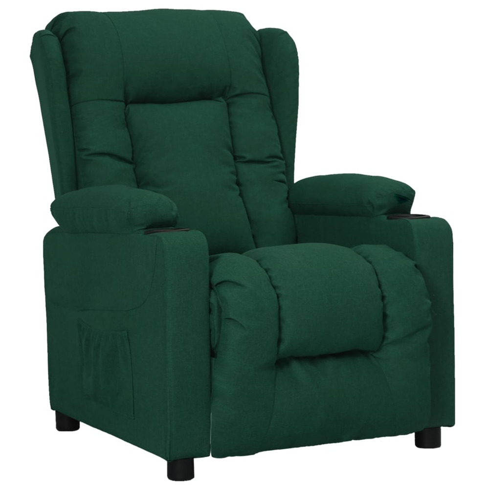 Fauteuil inclinable vert foncé tissu