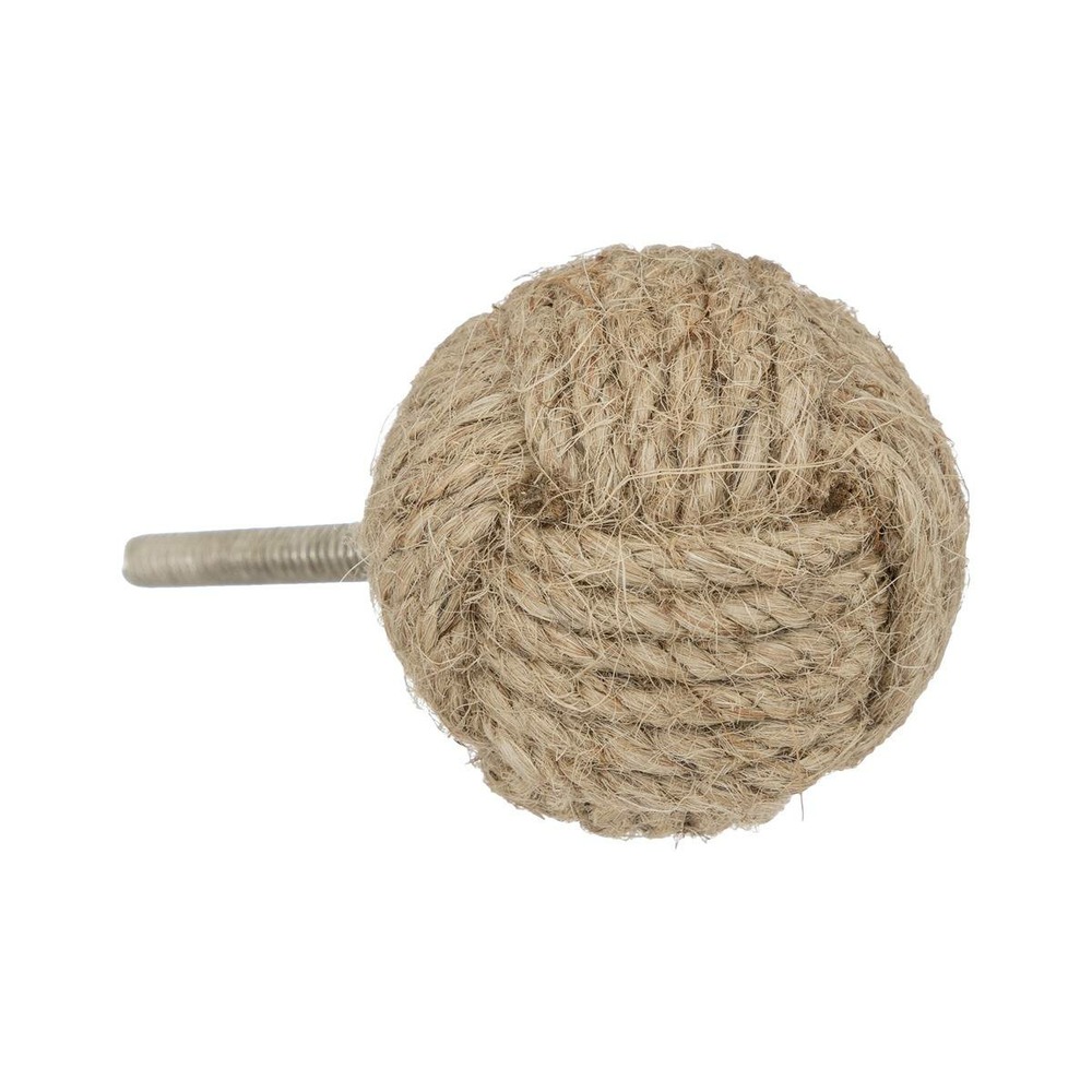 Boutons de meuble x2 dayana en jute & métal d4cm
