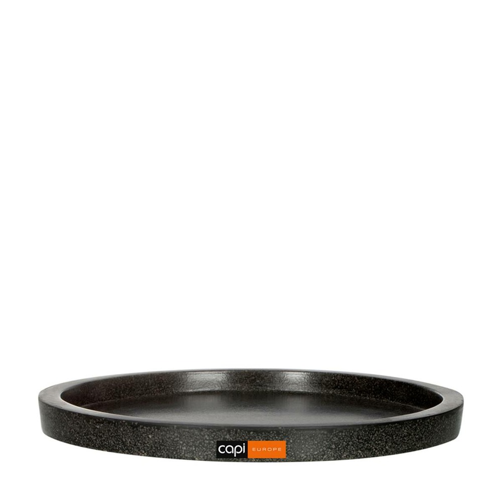 Bac en pures fibres baya ext. Rond plat 31x3 cm noir - dimhaut: h 31 cm - couleu