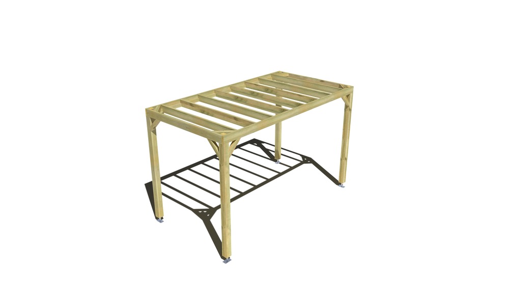 Pergola bois • 4m x 2m • indépendante • sens profondeur • livraison comprise