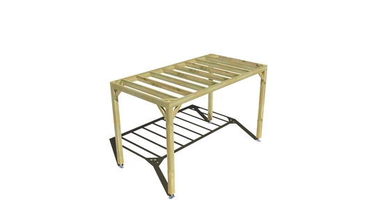 Pergola bois • 4m x 2m • indépendante • sens profondeur • livraison comprise