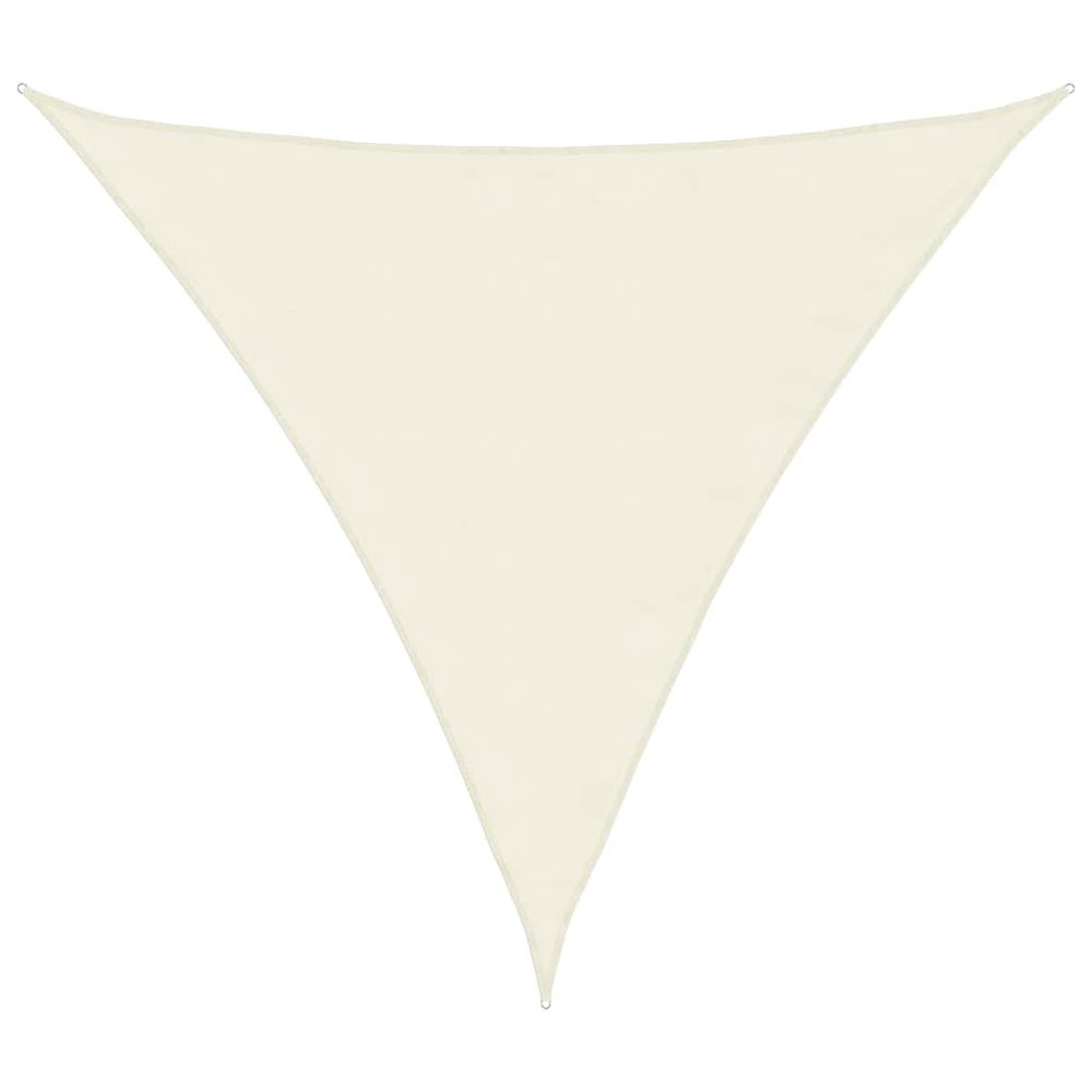 Voile de parasol tissu oxford triangulaire 5x5x5 m crème